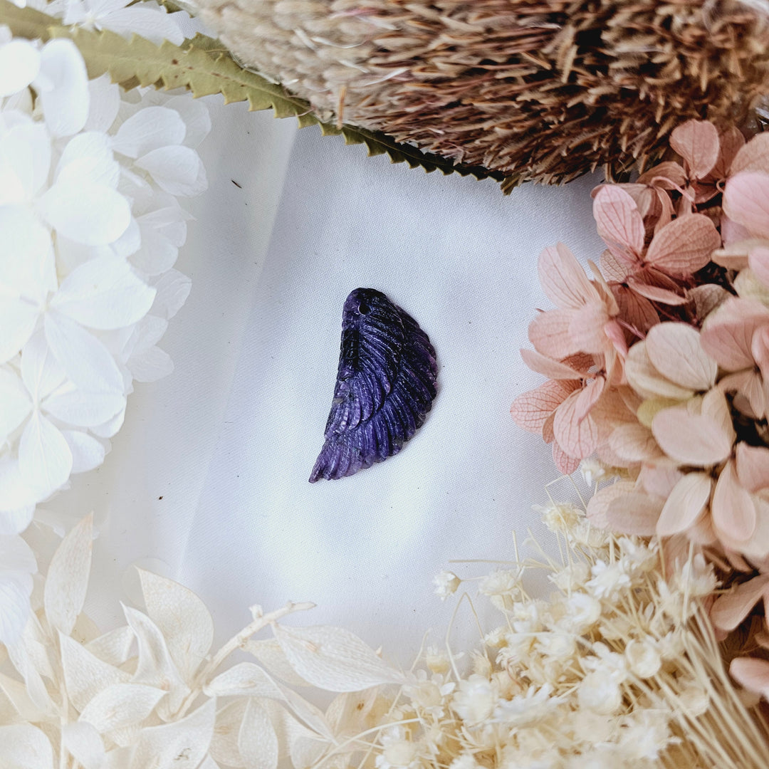 Charoite Angel Wing Pendant