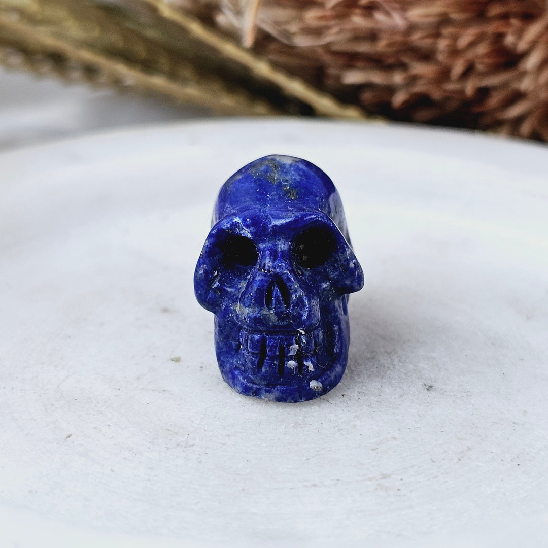 Lapis Lazuli Skull Pendant
