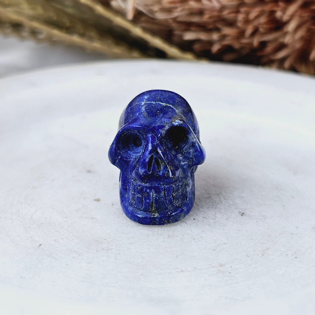 Lapis Lazuli Skull Pendant