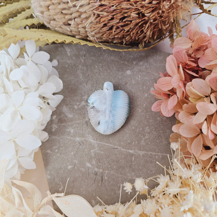 Larimar Feather Pendant