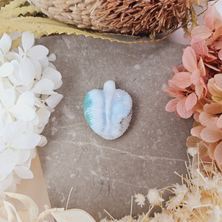 Larimar Feather Pendant