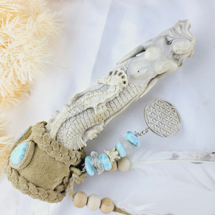 Mermaid Athame with Larimar