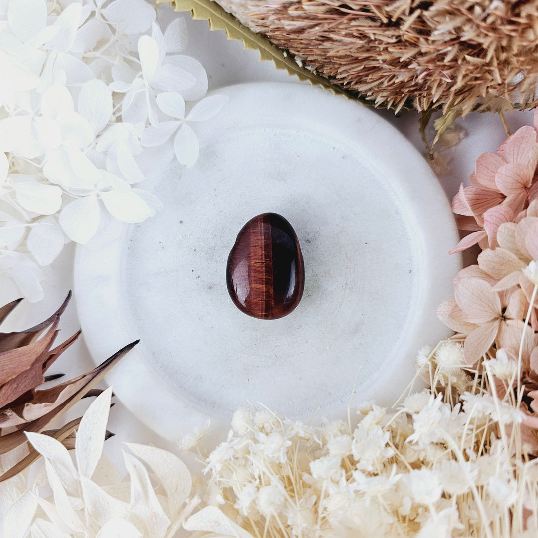 Red Tigers Eye Tumbled Pendant