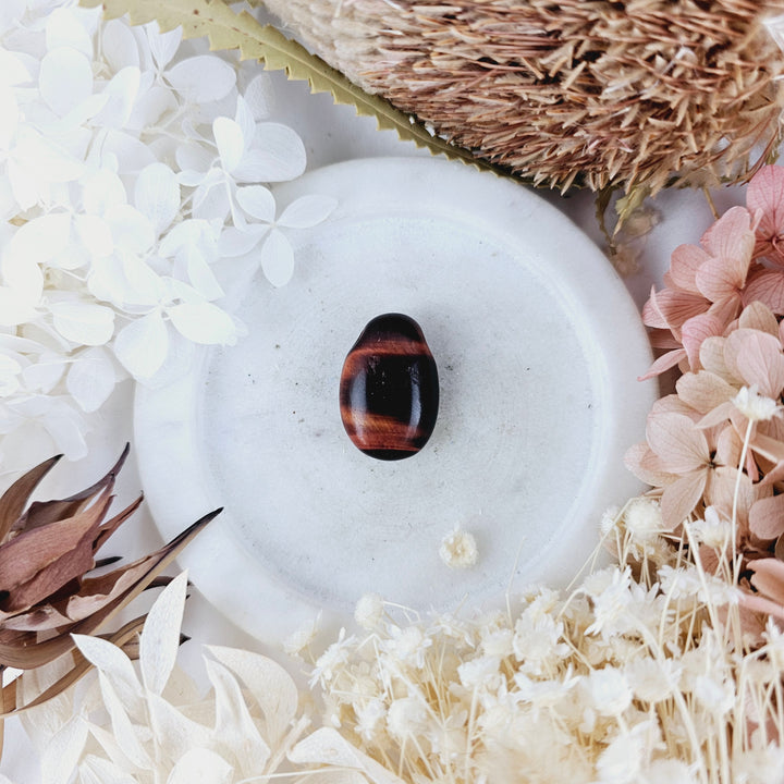 Red Tigers Eye Tumbled Pendant