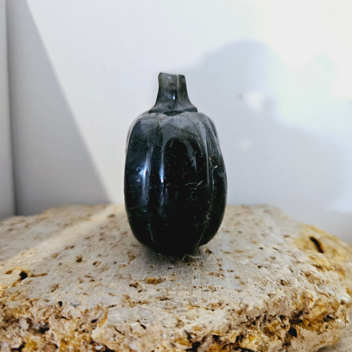 Labradorite Pumpkin Skull