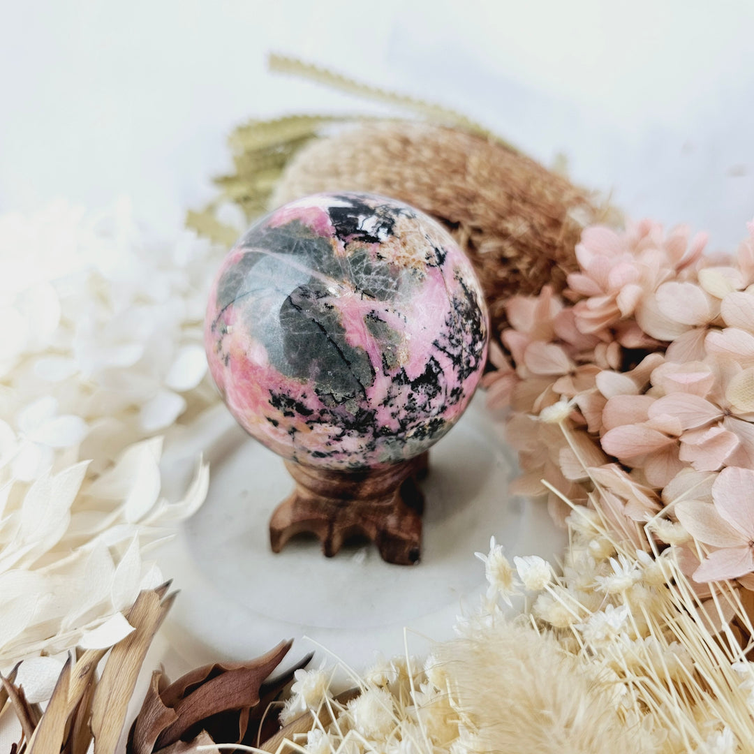 Rhodonite Sphere