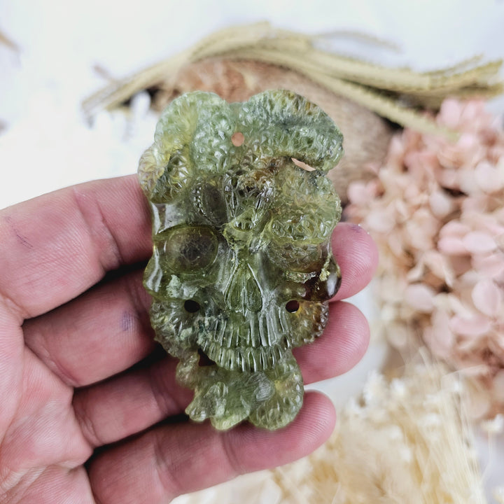 Green Garnet Death Eater Pendant