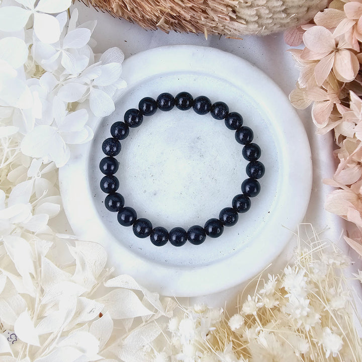 Blue Goldstone Bracelet - 8mm