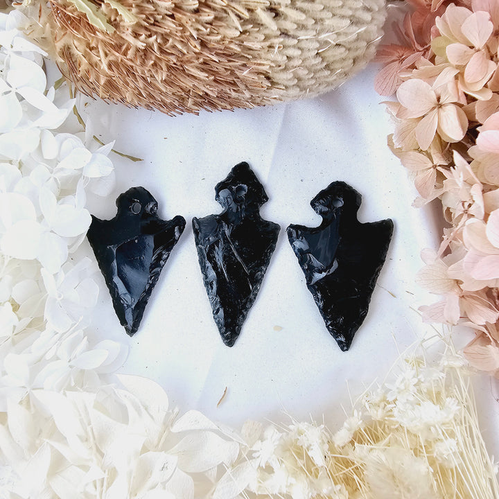 Black Obsidian Arrowhead Pendant