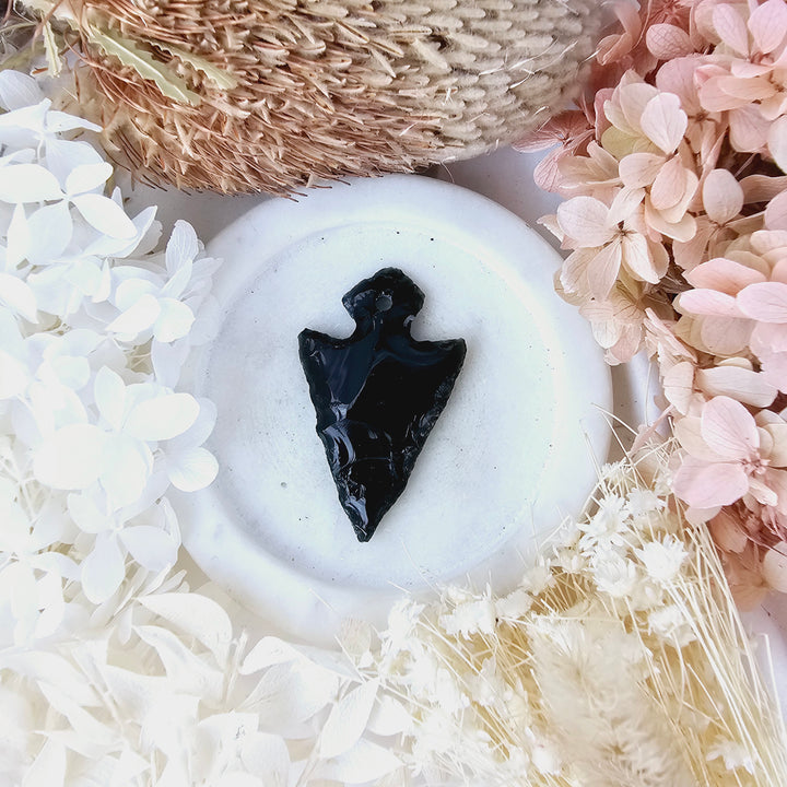 Black Obsidian Arrowhead Pendant