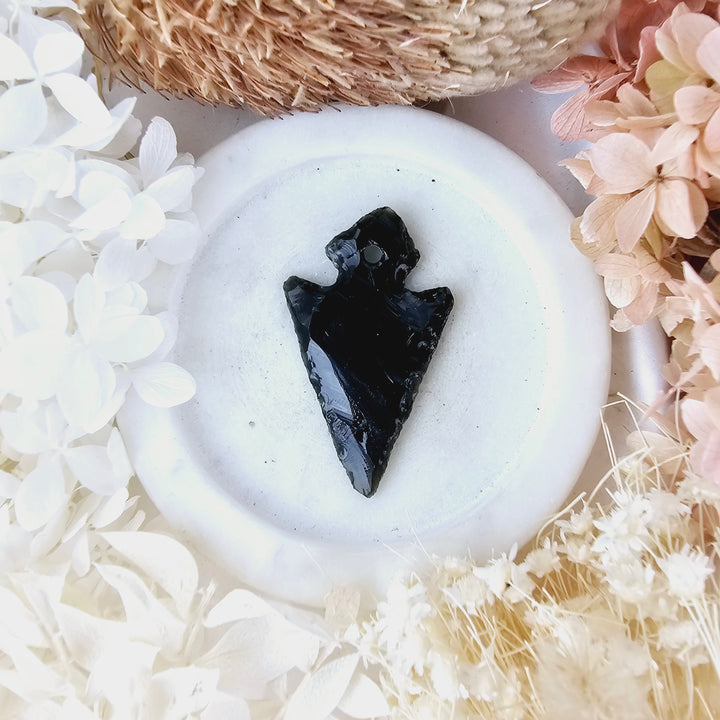 Black Obsidian Arrowhead Pendant