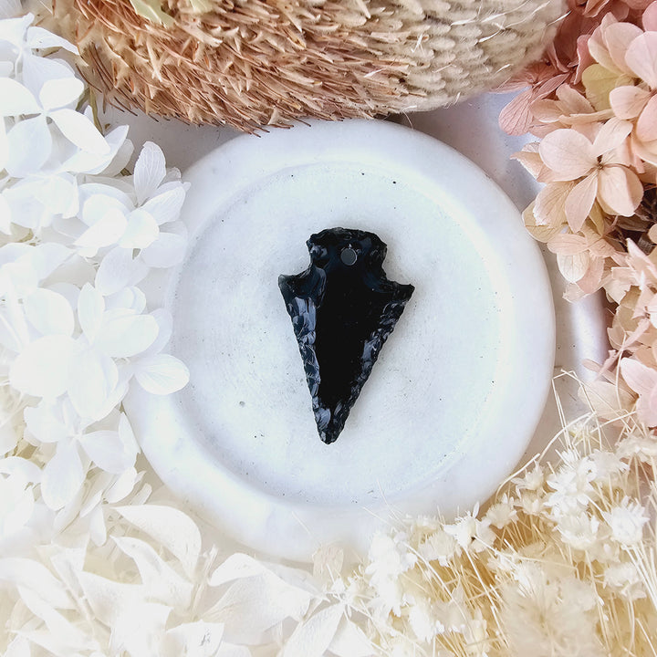 Black Obsidian Arrowhead Pendant