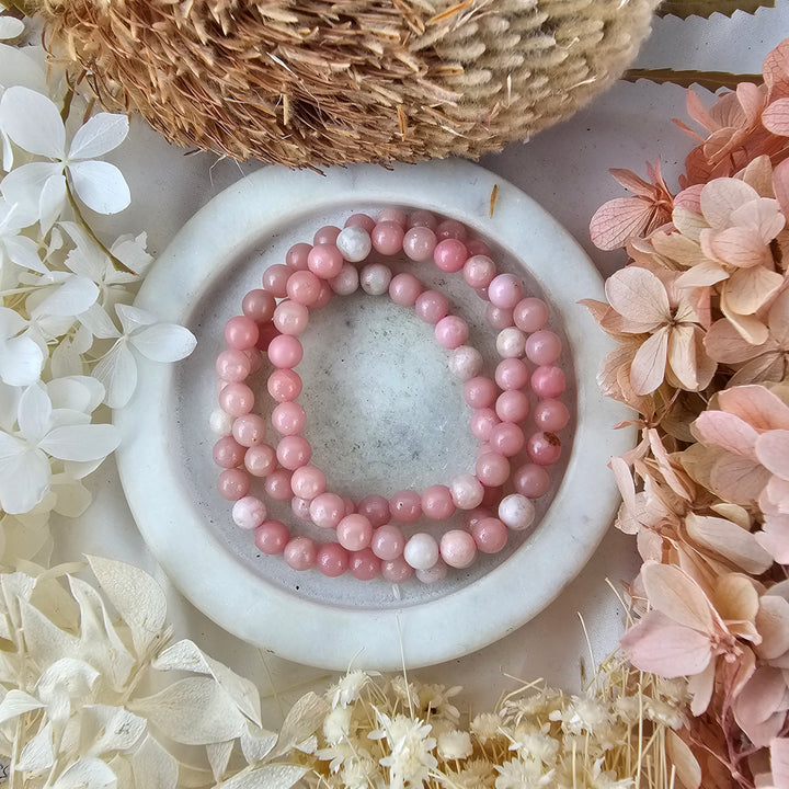 Pink Opal Bracelet - 6mm #3