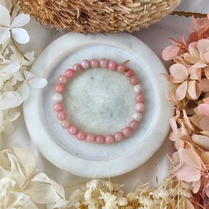 Pink Opal Bracelet - 6mm #3