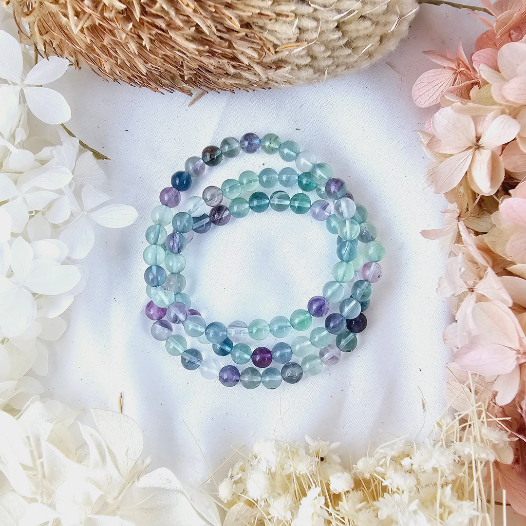 Rainbow Fluorite Bracelet - 6mm #3