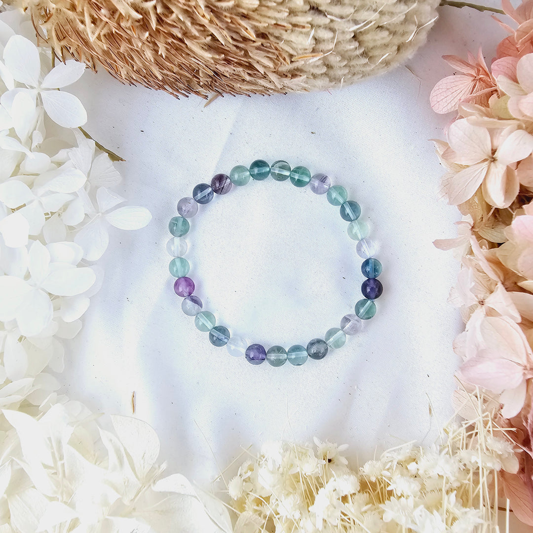 Rainbow Fluorite Bracelet - 6mm #3