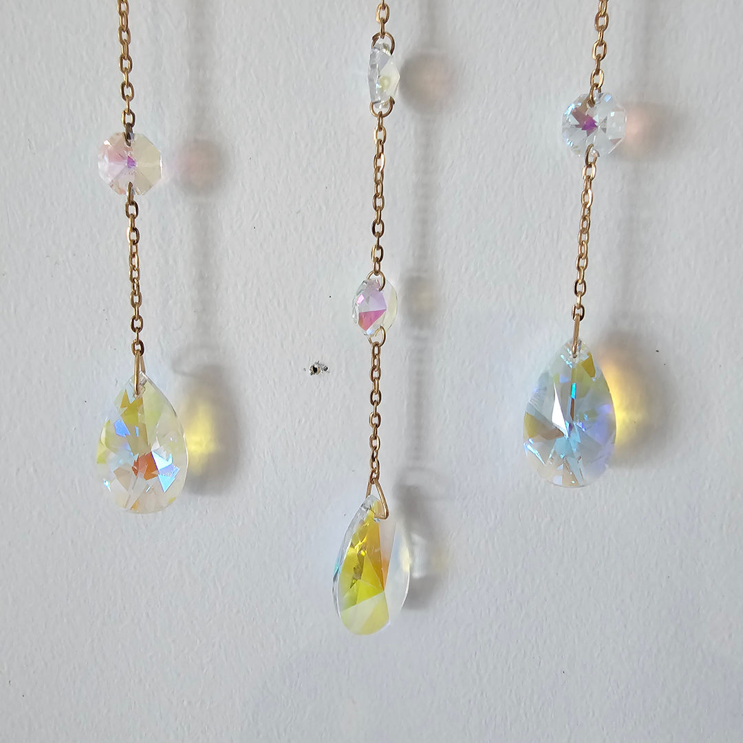 Clear Quartz Moon Sun Catcher