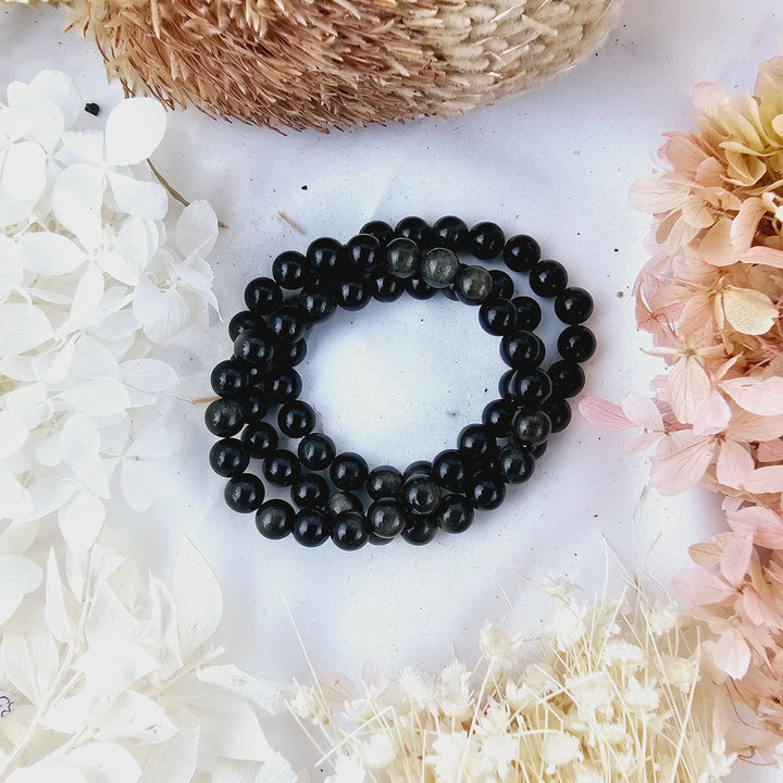 Gold Sheen Obsidian Bracelet - 8mm