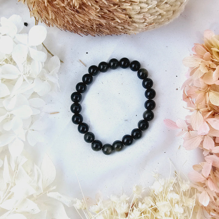 Gold Sheen Obsidian Bracelet - 8mm