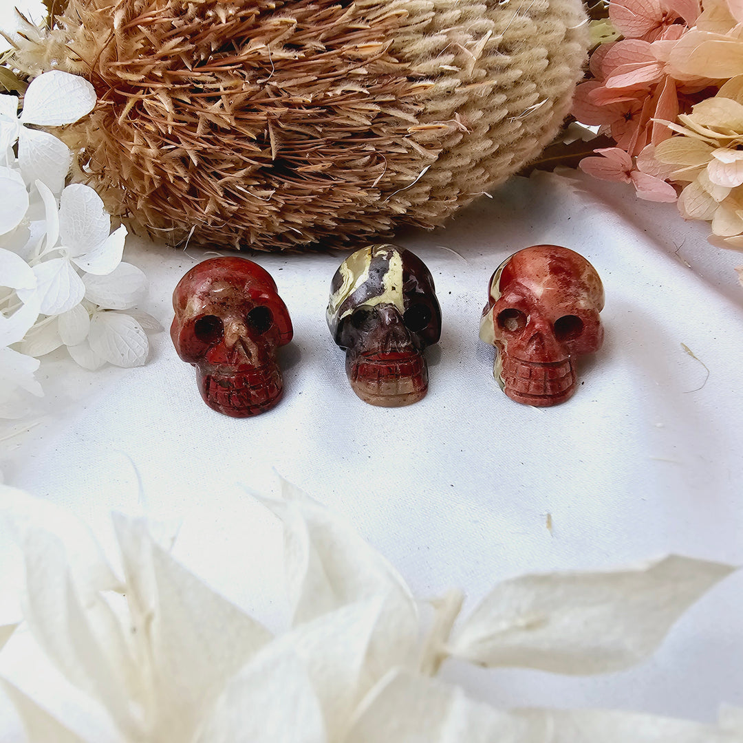 Red Jasper Skull