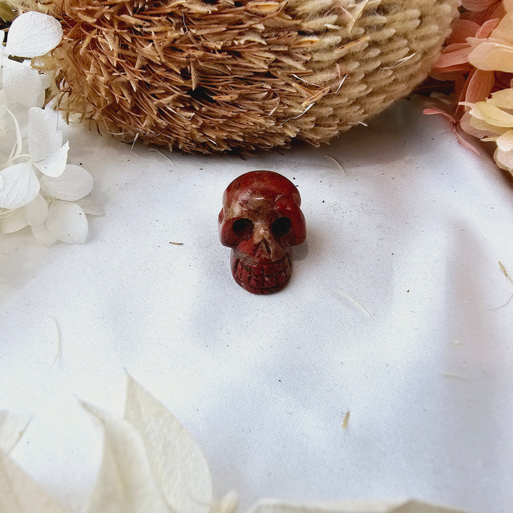 Red Jasper Skull