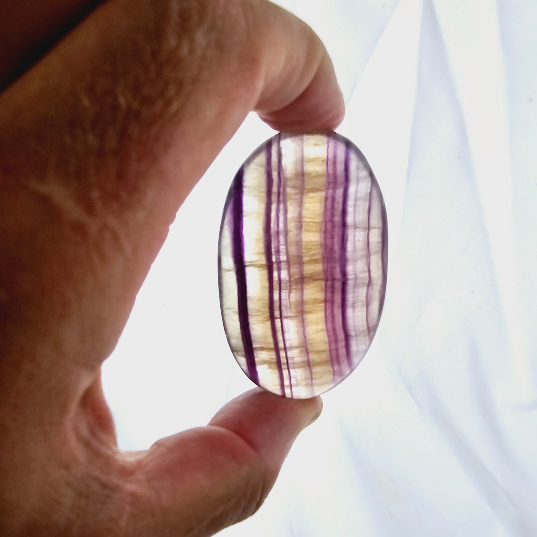 Purple Fluorite Palm Stone