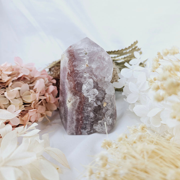 Pink Amethyst Druzy Tower