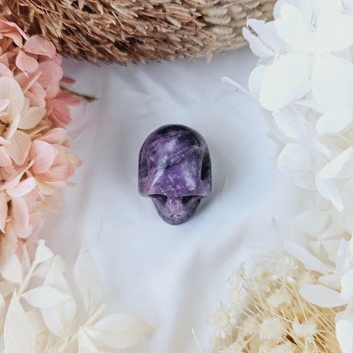 Lepidolite Skull