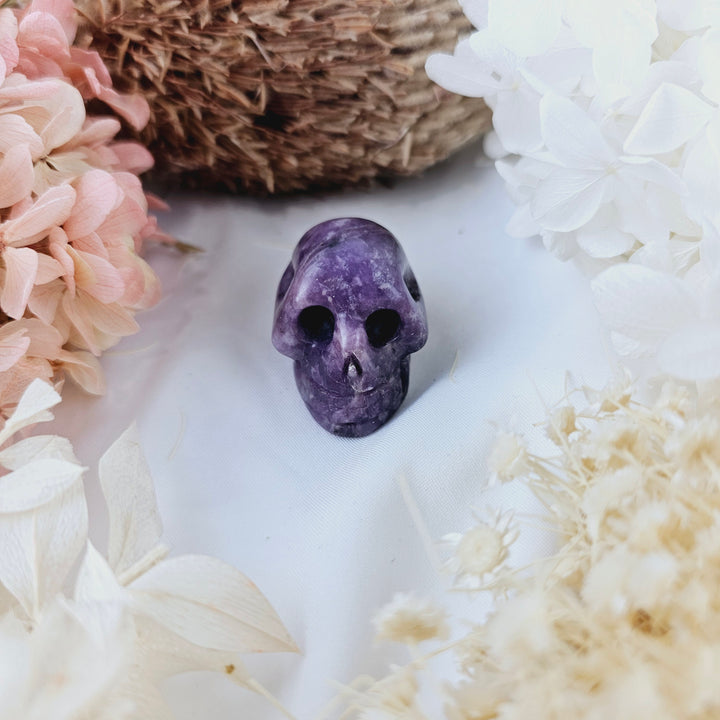 Lepidolite Skull