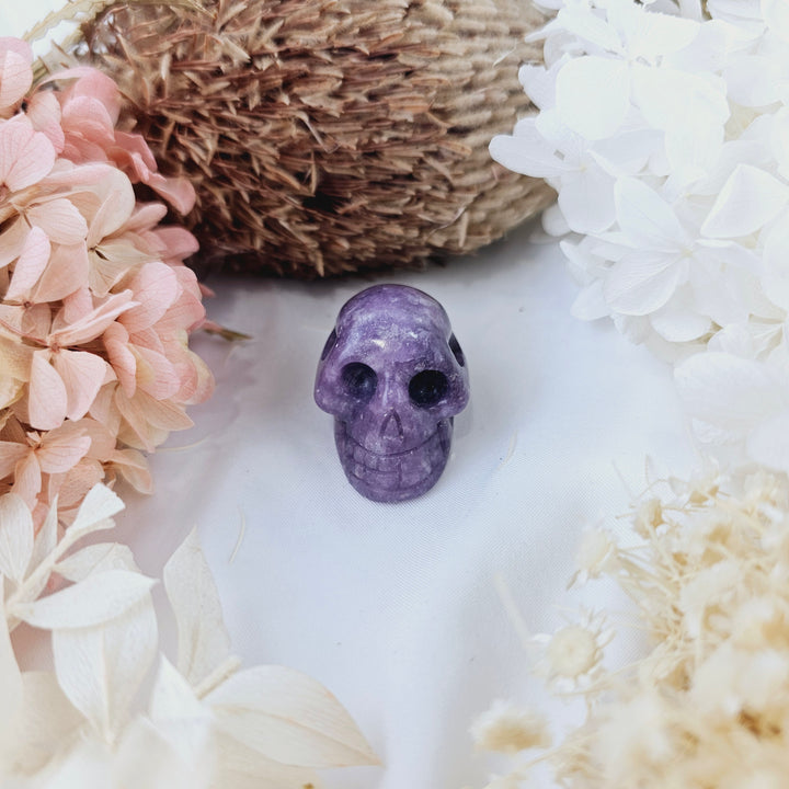 Lepidolite Skull