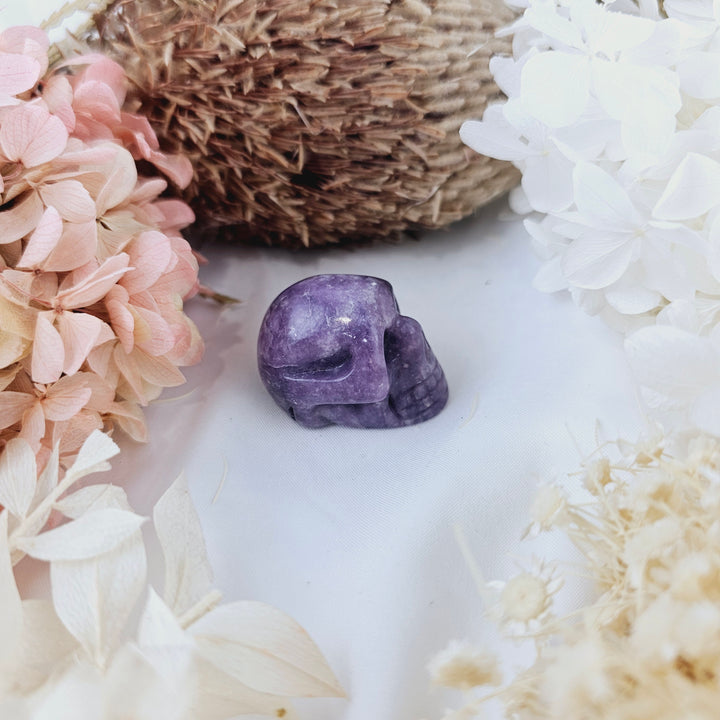 Lepidolite Skull