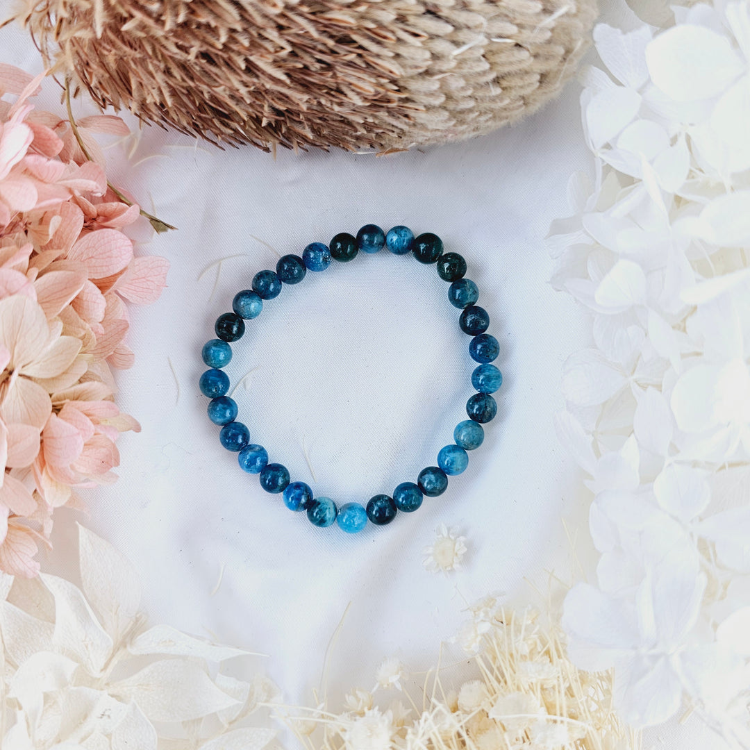 Blue Apatite Bracelet - 6mm #2