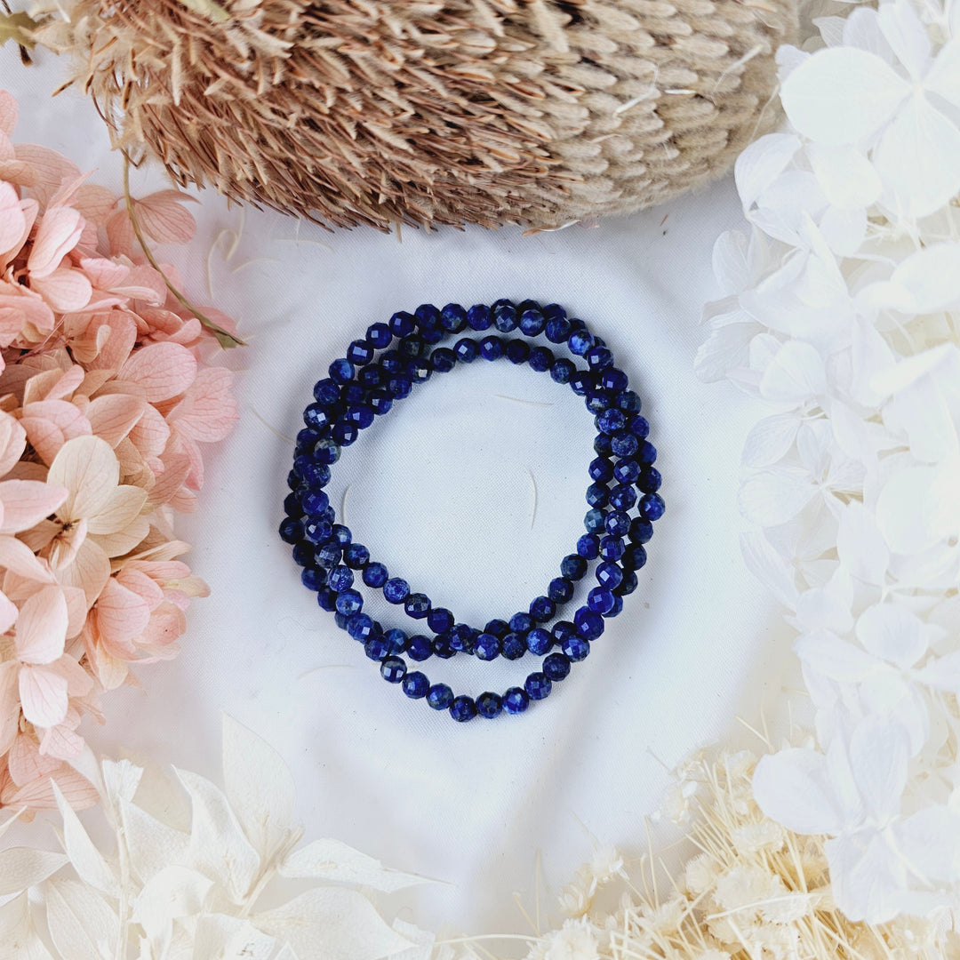 Lapis Lazuli Faceted Bracelet - 4mm