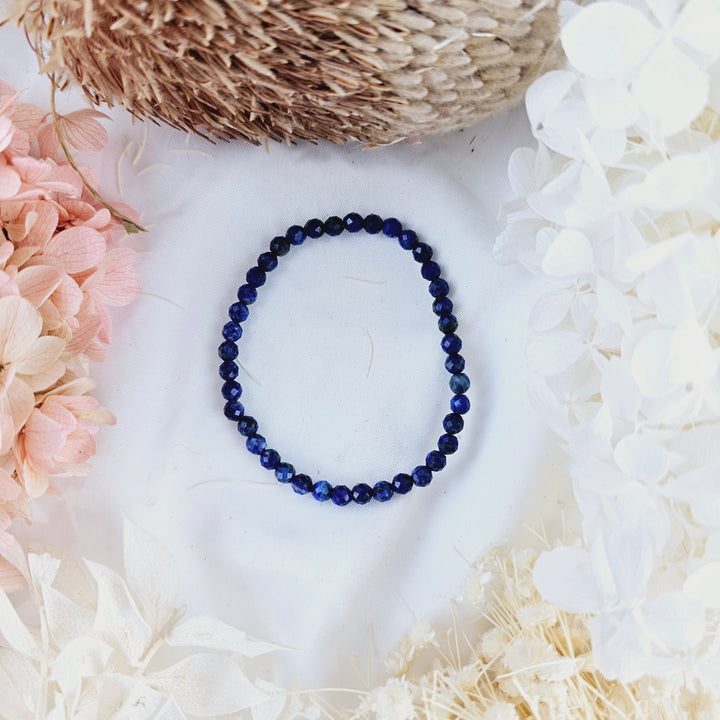 Lapis Lazuli Faceted Bracelet - 4mm