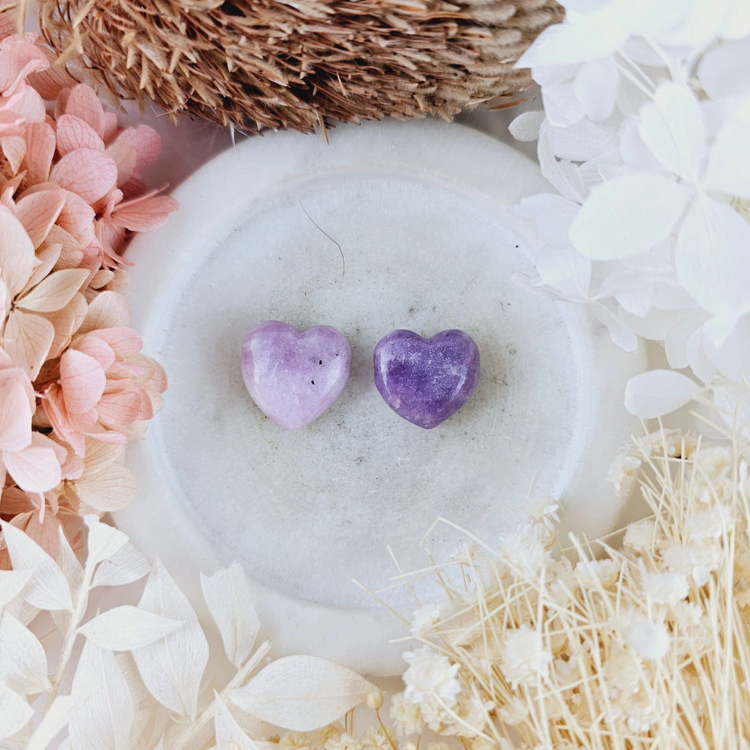 Lepidolite Heart Pendant