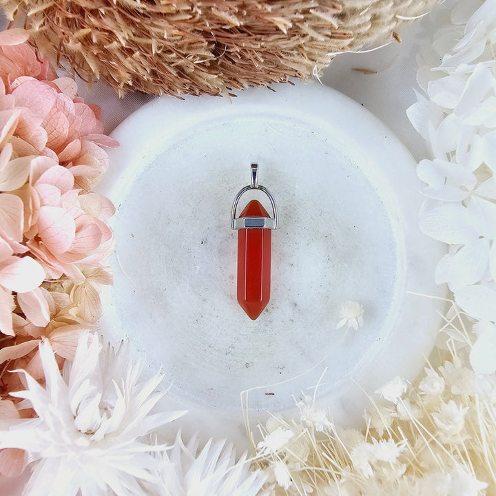 Carnelian Silver Pendant