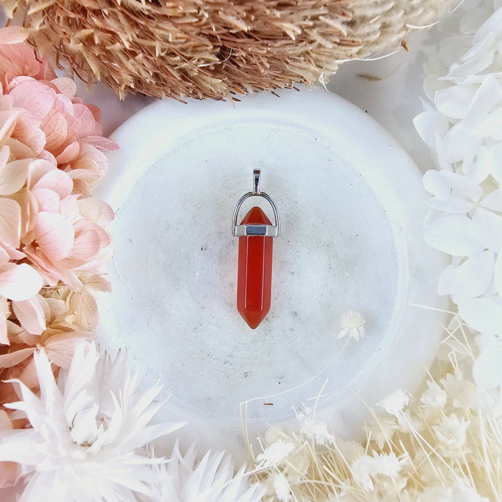 Carnelian Silver Pendant