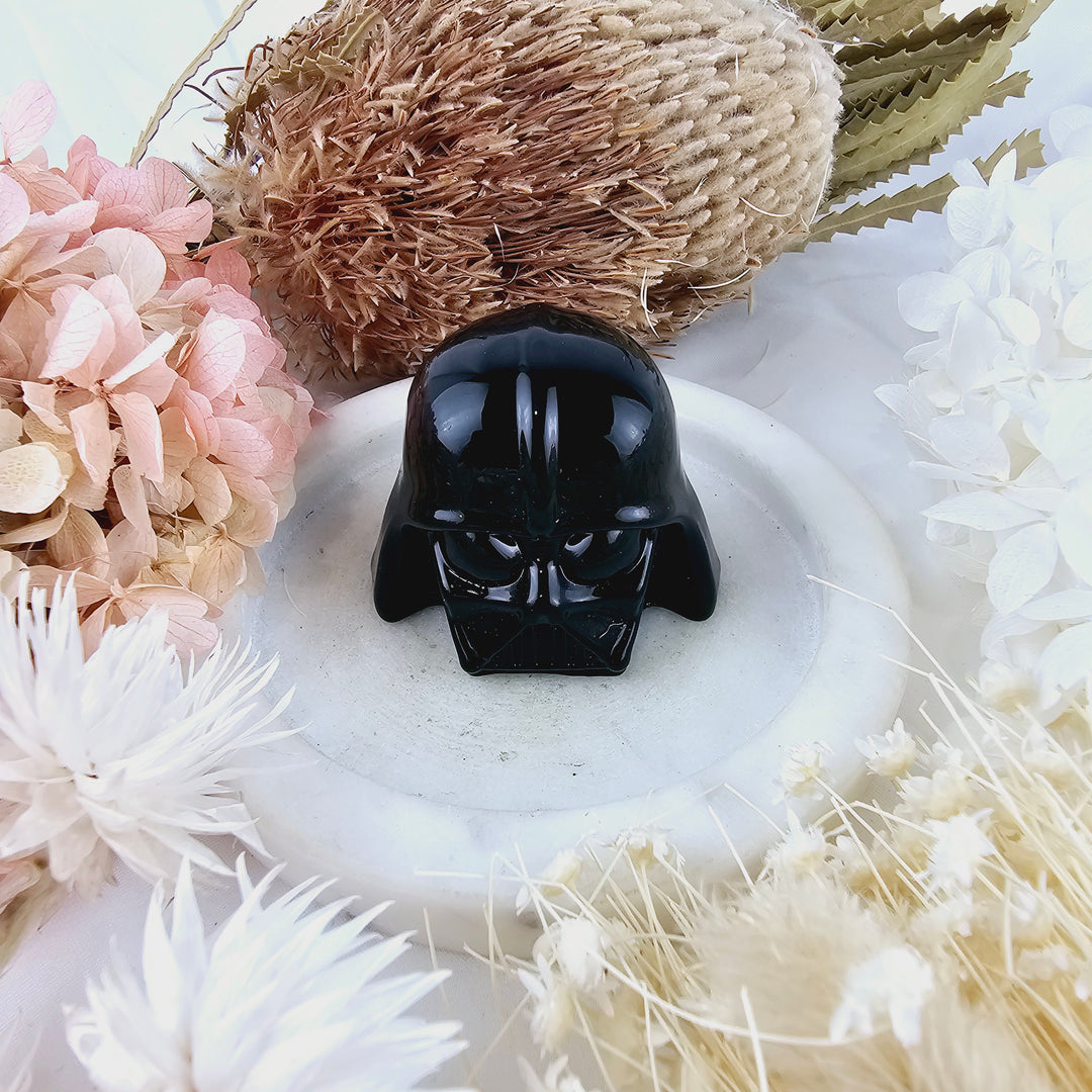 Black Obsidian Darth Vader Head
