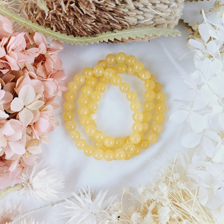 Orange Calcite Bracelet - 8mm