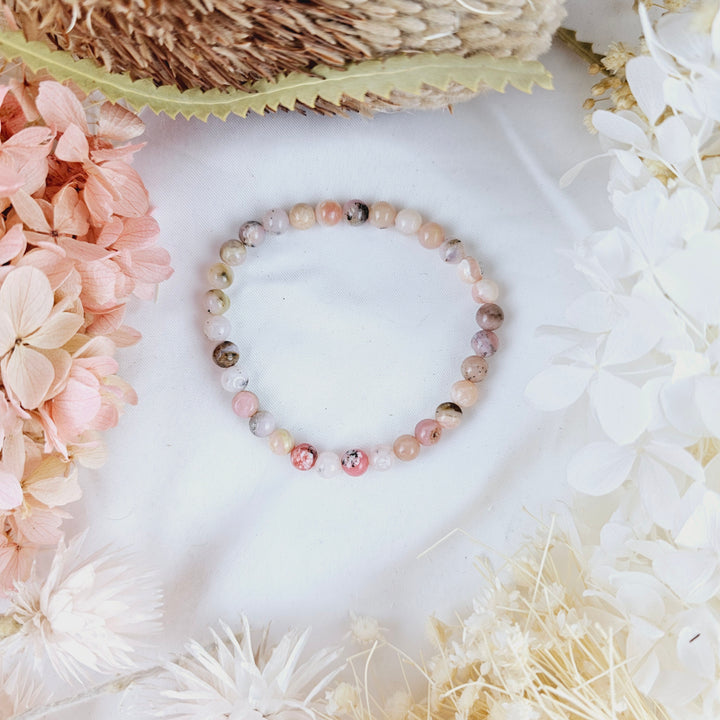 Pink Opal Bracelet - 6mm #2