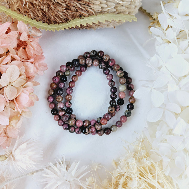 Rhodonite bracelet - 6mm #2