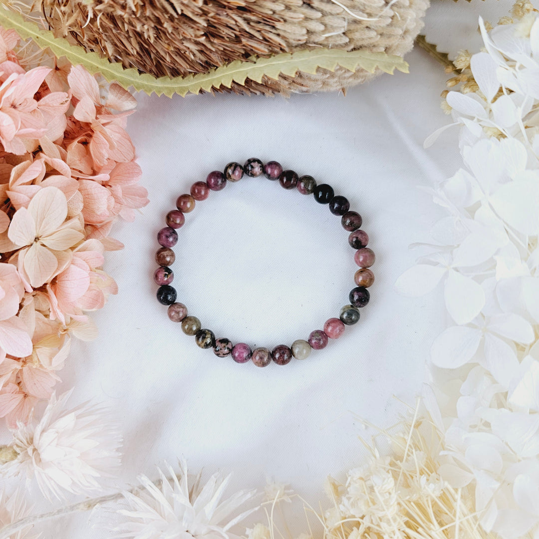 Rhodonite bracelet - 6mm #2