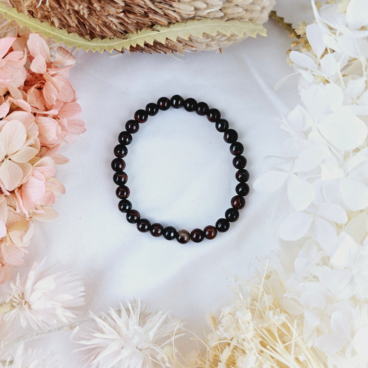 Red Tigers Eye Bracelet - 6mm #2