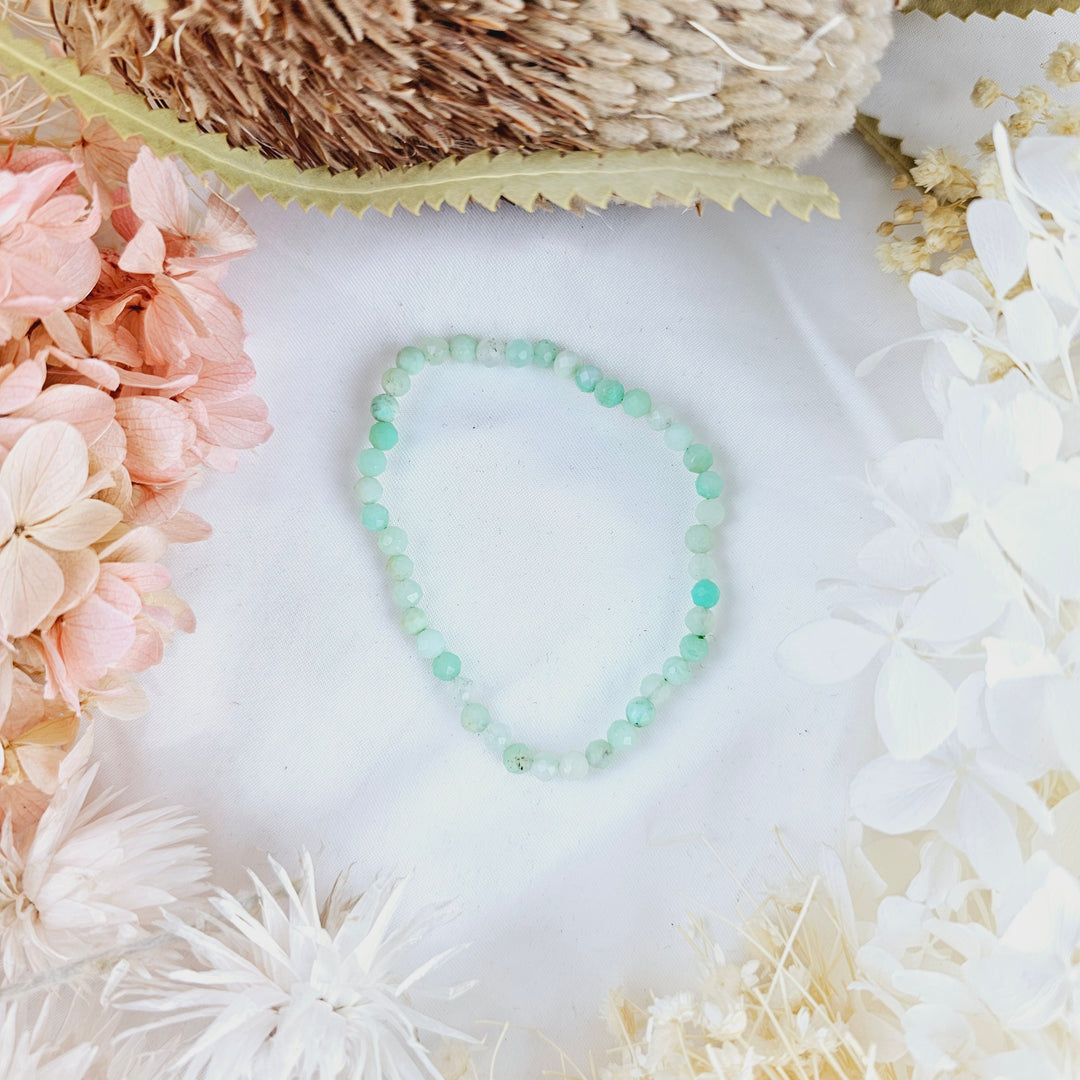 Chrysoprase Faceted Bracelet - 4mm #2