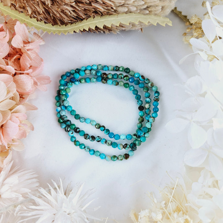 Turquoise Faceted Bracelet - 4mm