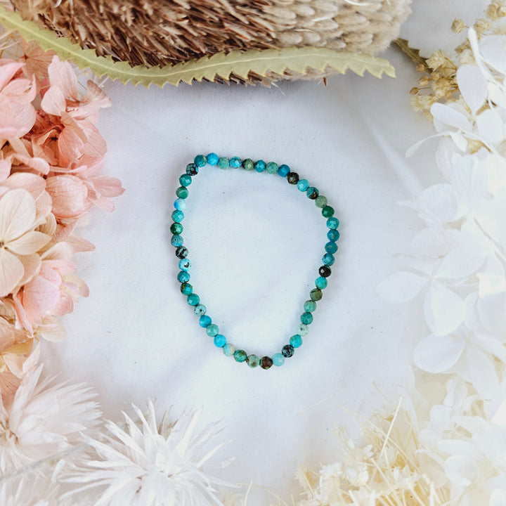 Turquoise Faceted Bracelet - 4mm