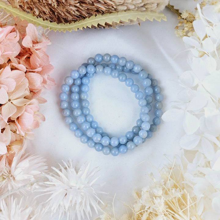 Angelite Bracelet - 6mm