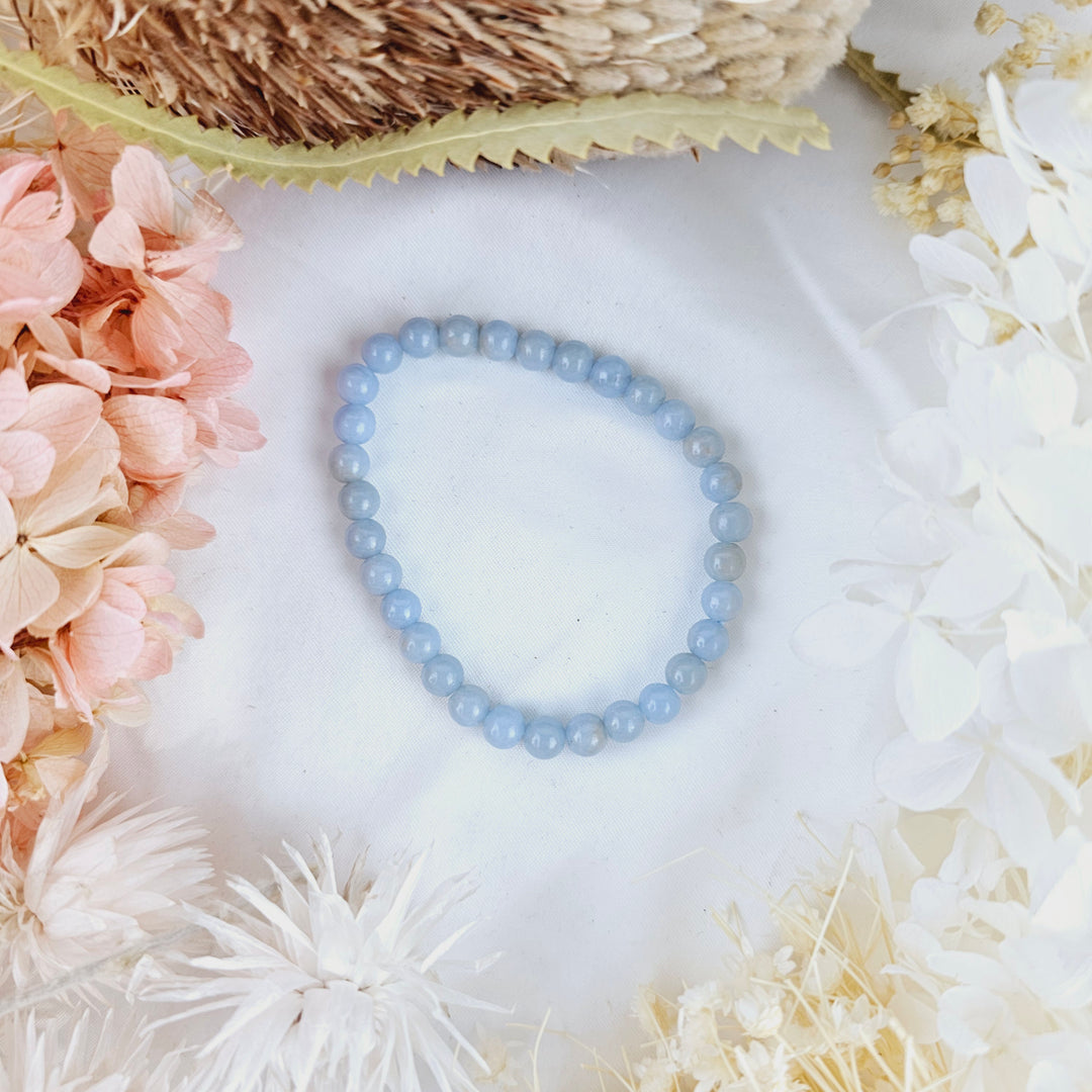 Angelite Bracelet - 6mm