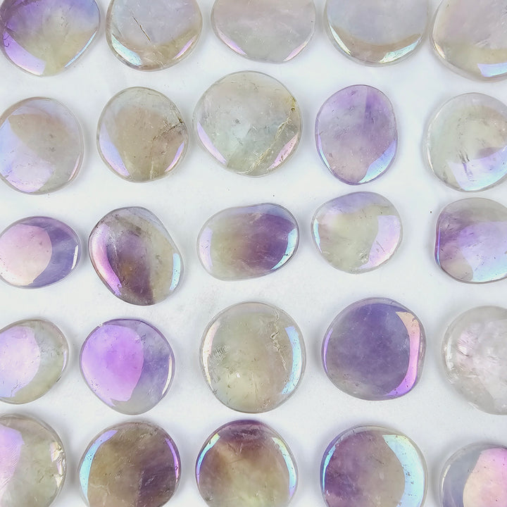 Angel Aura Amethyst Flat Stone