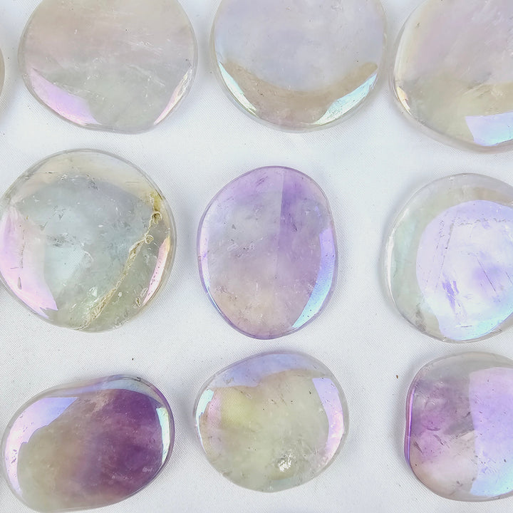 Angel Aura Amethyst Flat Stone